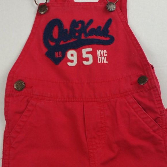 OshKosh B'gosh Red Bib Overalls Baby Boy - Picture 6 of 11